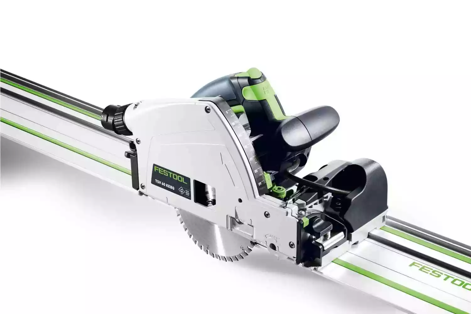 Festool TSV 60 KEBQ-Plus-FS Invalzaag met voorritsfunctie incl. geleiderail en cirkelzaagblad in systainer - 1500W