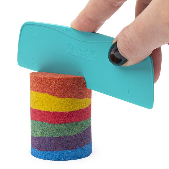 Kinetic Sand - Coffret sable naturel mélange arc-en-ciel