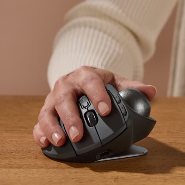 Logitech MX Ergo S Advanced trådløs trackball-mus (sort)