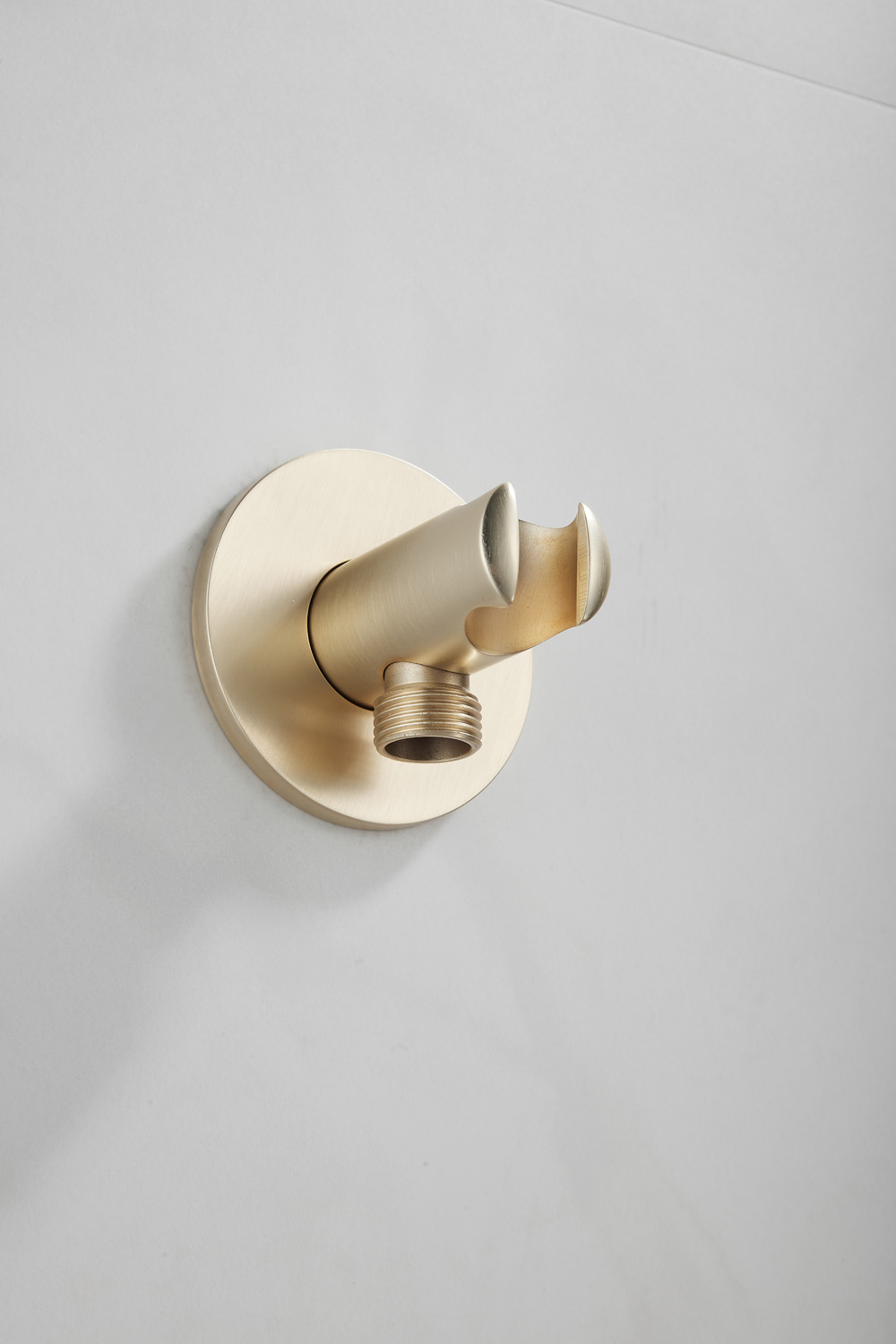Saniclear Plus handdouche houder met wateraansluiting geborsteld messing mat goud