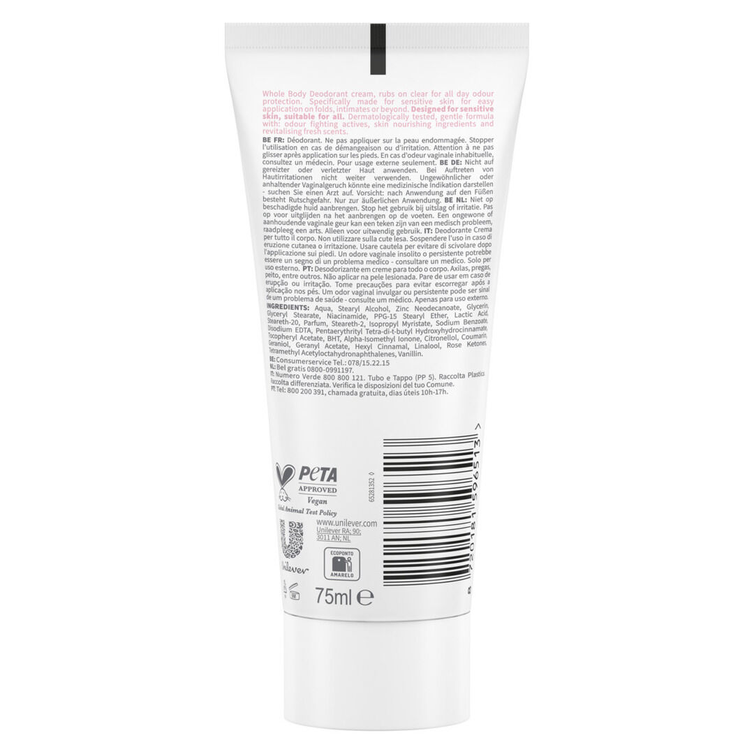 Desodorizante Cream Todo o Corpo Raspberry Rose - 75ml