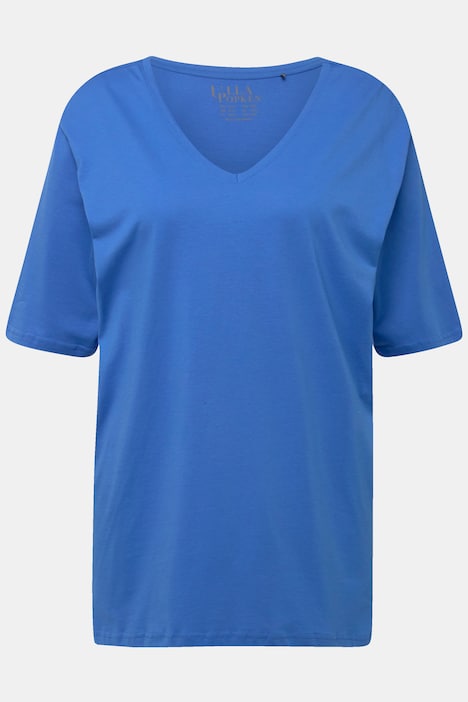 T-Shirt, V-Ausschnitt, Relaxed, Halbarm