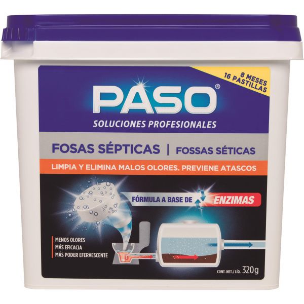 Paso 16 Pastilhas para Limpar e Eliminar Odores Fossas Séticas