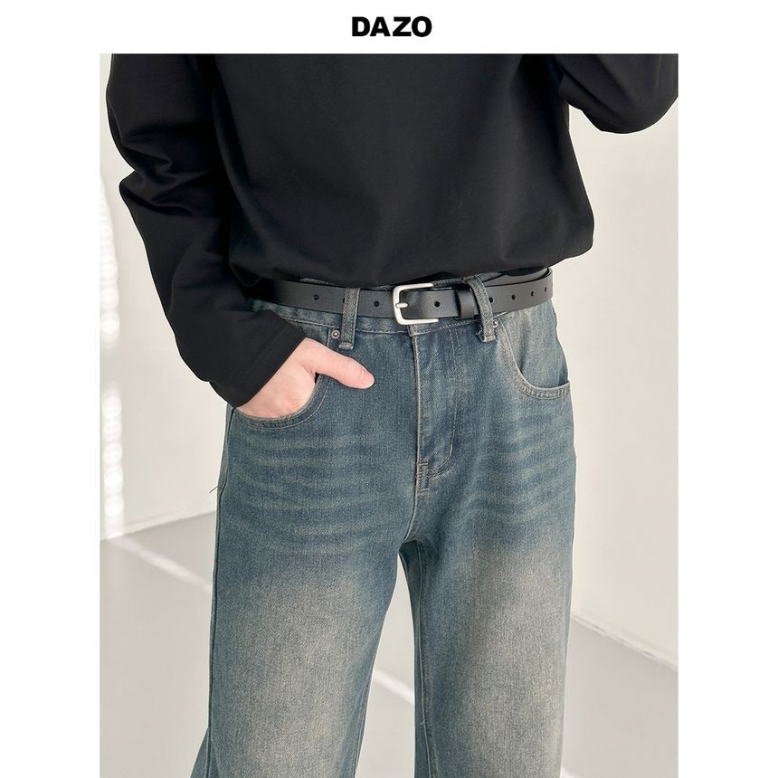 DAZO Studios - Hoge taille gewassen rechte jeans