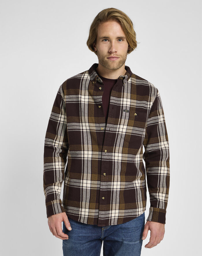 Lee RIVETED SHIRT Bordeaux