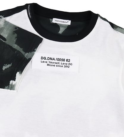 Dolce & Gabbana T-shirt - Hvid/Gr? Camouflage