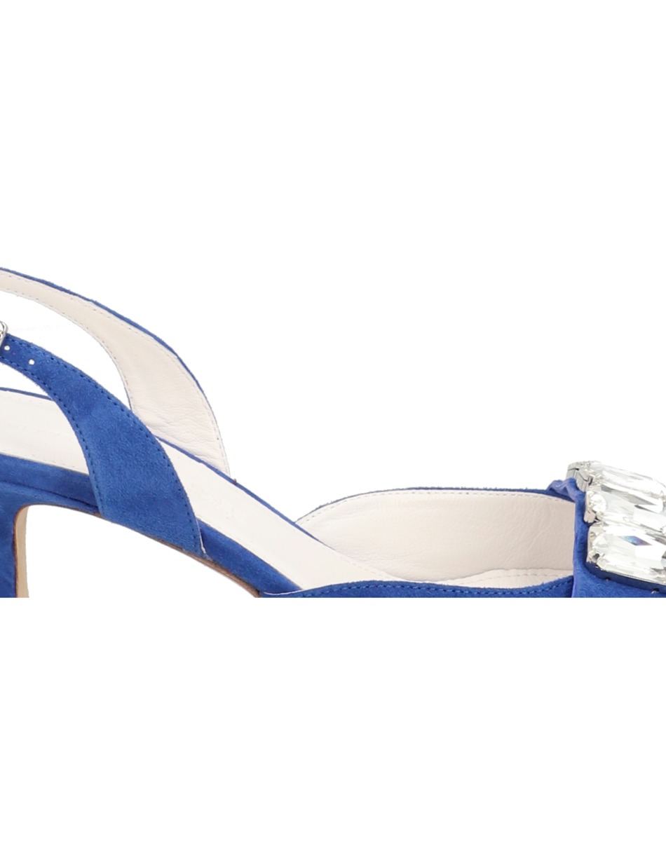 Veloursleder Slingpumps
