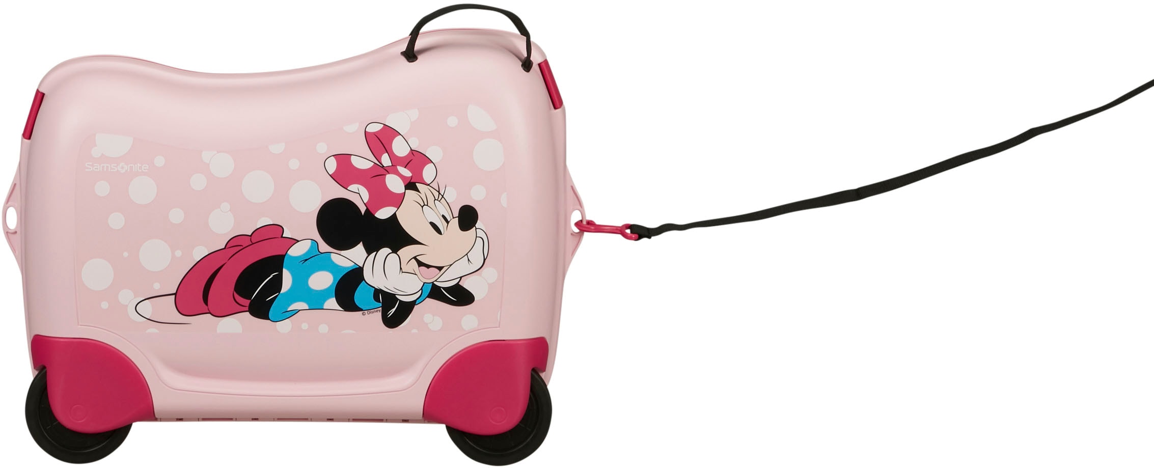 Samsonite Kinderkoffer »Dream2Go Ride-on Trolley, Disney Minnie Glitter« 30 l 4 Rollen Handgepäck Kinderreisekoffer zum sitzen und ziehen