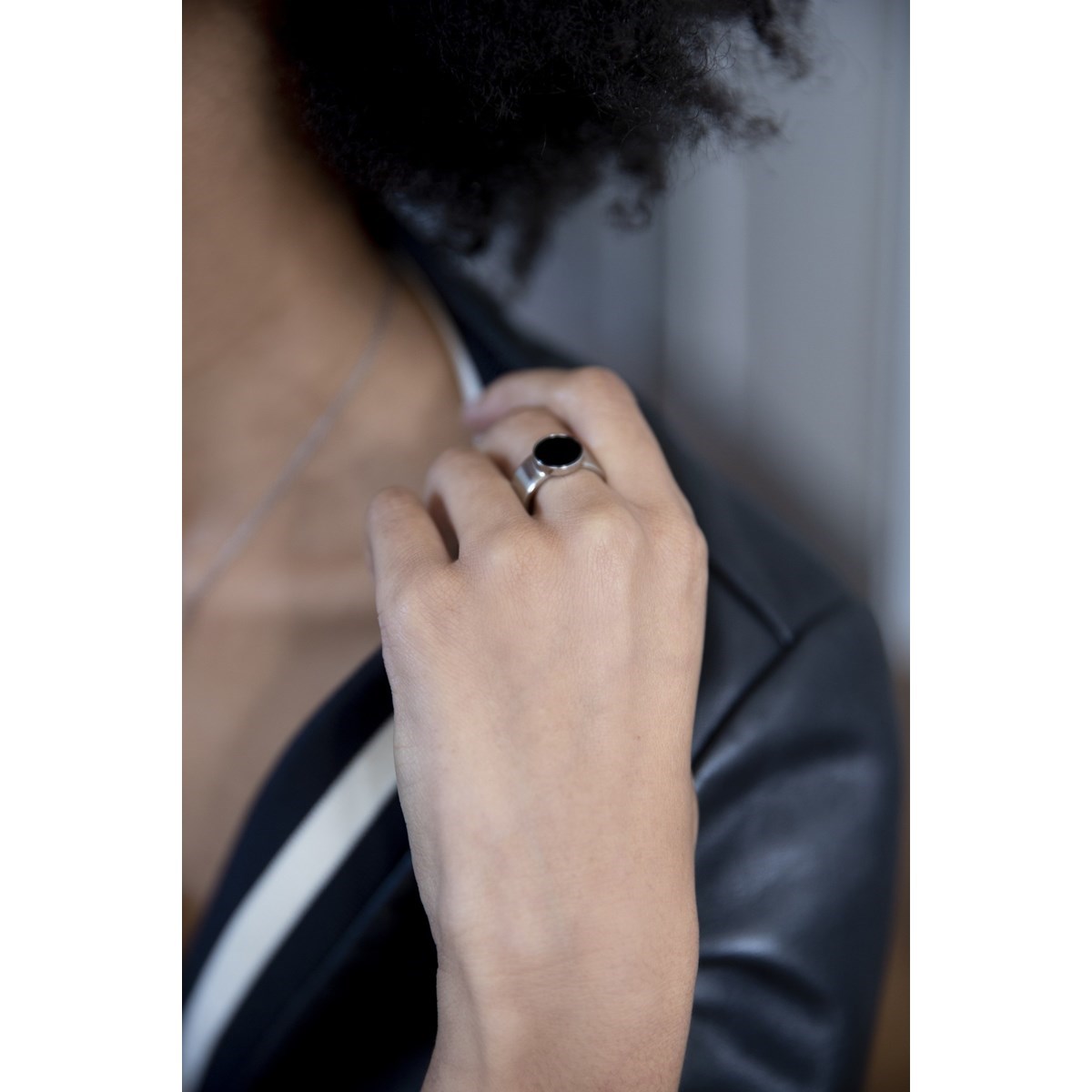 Bague en Acier 316L - blanc brillant