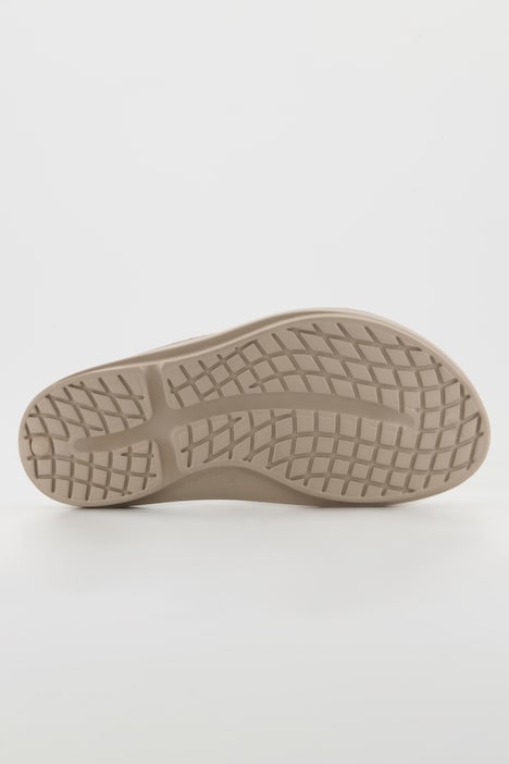 Oofos OOMega, Zehentrenner, glitzernde Riemen, Plateausohle, Weite H