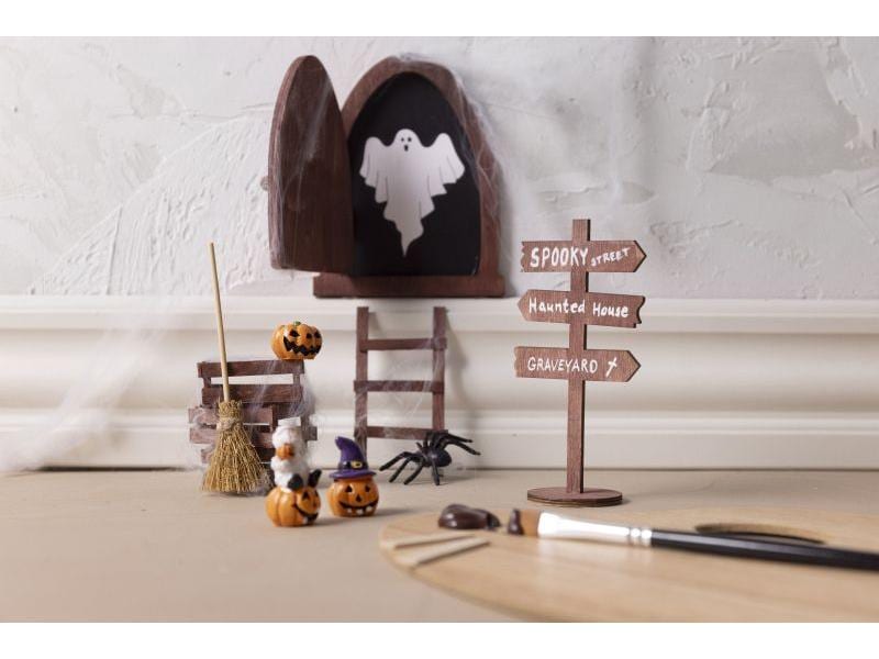 Creativ Company Bastelset Halloween Wichteltür 12-teilig Kreative Halloween-Basteleien