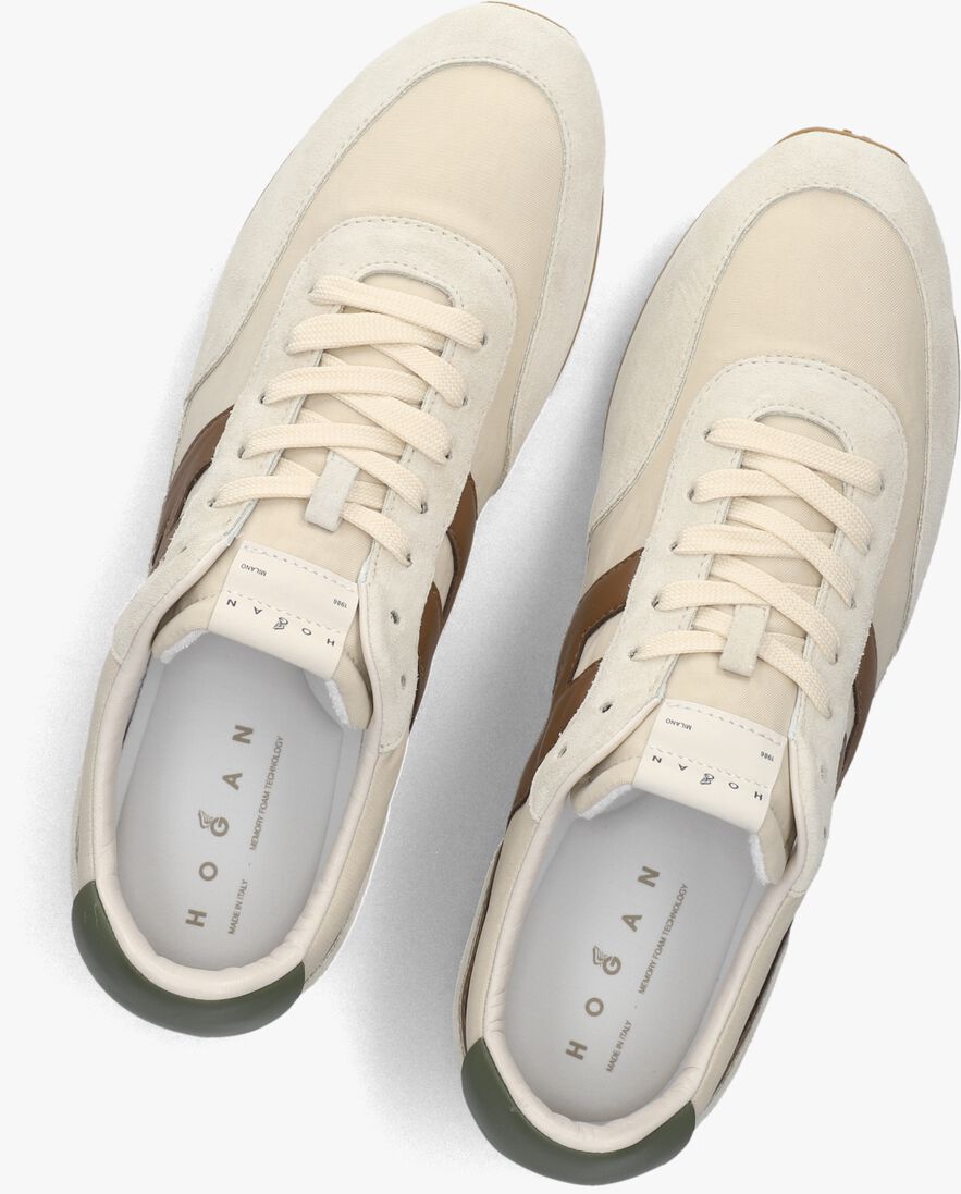 beige hogan lage sneakers h699 allacciato h