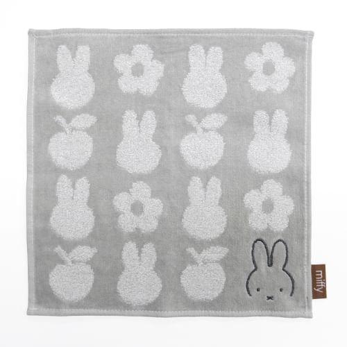 TANBAYA - dick bruna Miffy Silhouette Handkerchief (Gray)