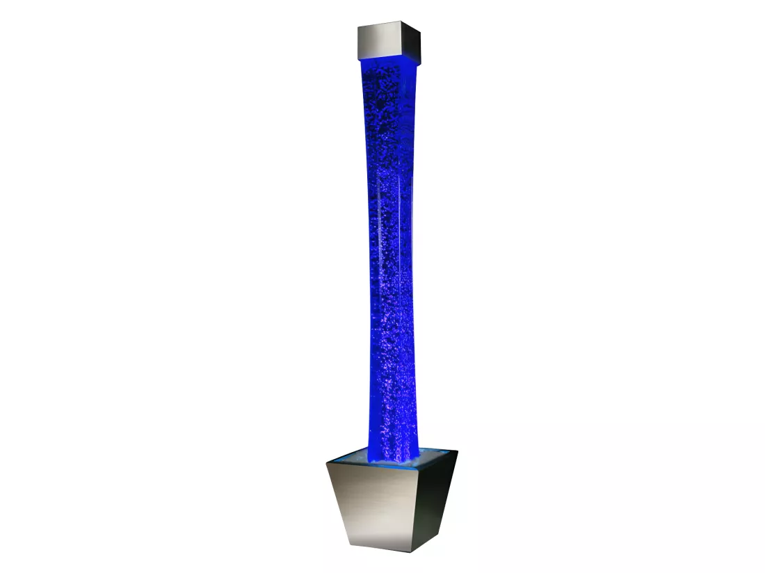 Colonne de bulles d'eau avec pot - LEDs à couleurs changeantes - H.183 cm - GOBIE
