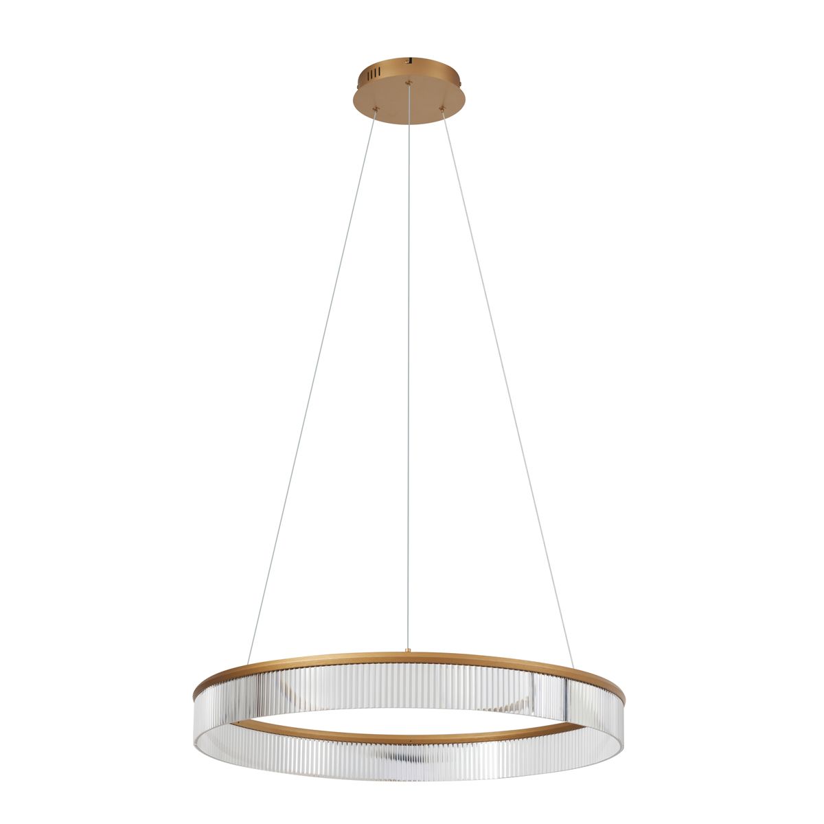 Moderne hanglamp messing 78cm incl. LED 3-staps dimbaar - Anello Chandelier