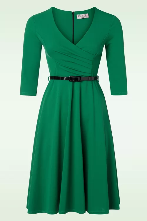 Vintage Chic for Topvintage Nova swing jurk in groen
