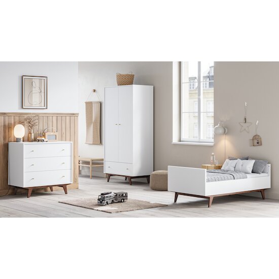 Mid Armoire 2 portes   Blanc/Noix        de               Vox