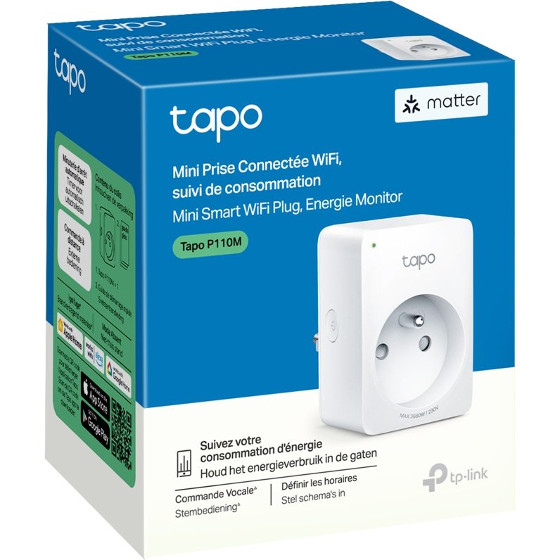TP-Link Tapo P110M Prise intelligente 3680 W Blanc