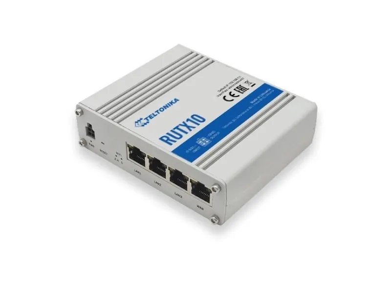 Teltonika RUTX10 - Trådløs router 4-port switch - 1GbE - Wi-Fi 5 - Dual Band - DIN monterbar på skinne
