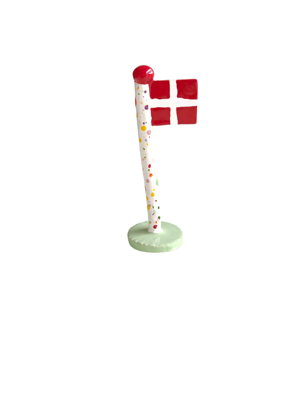 TheClayPlay  Keramik Harlekin Flag, Pale Spring - H14-18 cm.