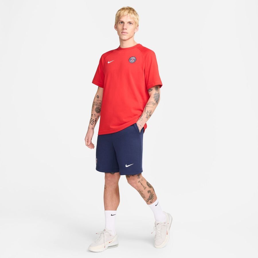 Paris Saint-Germain Short Jogging NSW Tech Fleece - Bleu Marine/Blanc