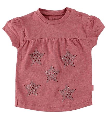 Fixoni T-Shirt - Rosameliert m. Sternen