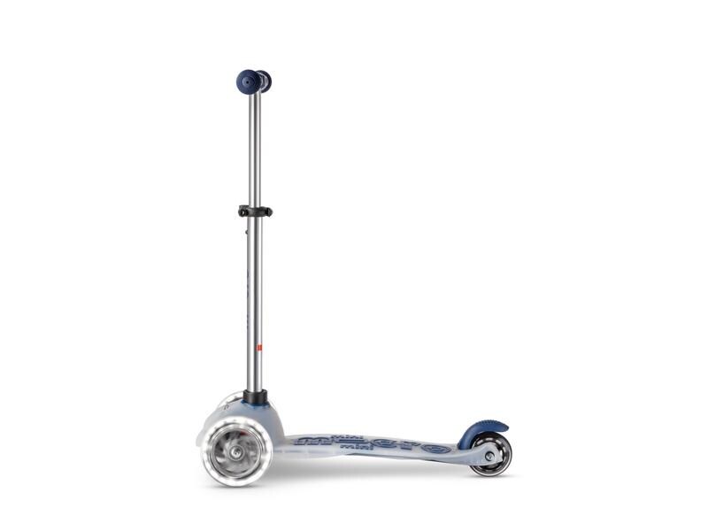 Micro Mobility Kickboard Mini Micro Deluxe Flux LED Navy Kinderroller mit 3 Rädern