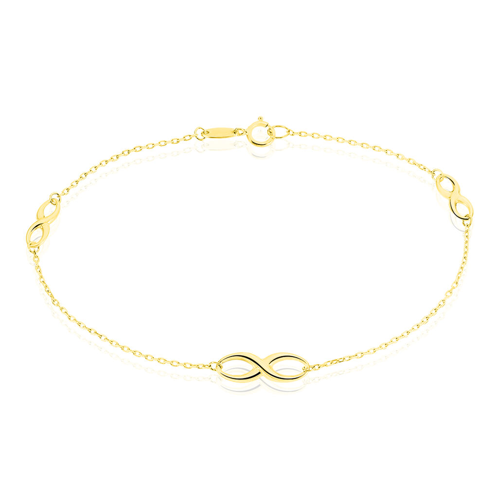 Bracelet Infini Multiple Or Jaune