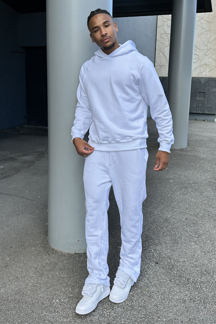 Ensemble 2 pièces sweat + jogging blanc