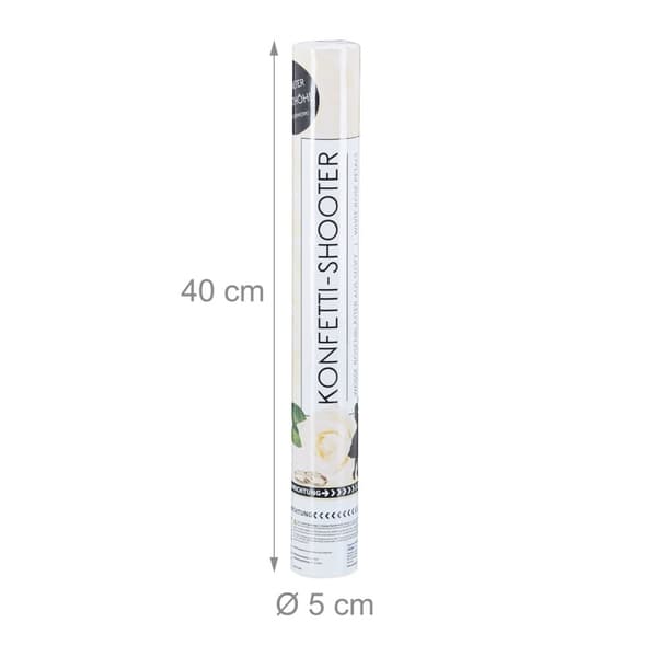 Konfetti kanon hvite roseblader