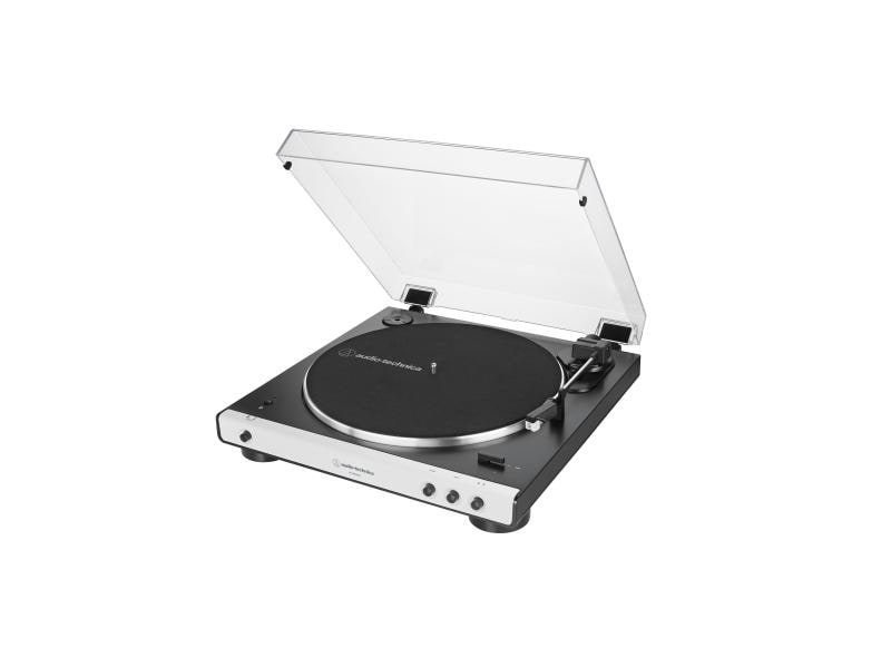 Audio-Technica Plattenspieler mit Bluetooth AT-LP60X Weiss Vollautomatischer Stereo-Plattenspieler mit Riemenantrieb