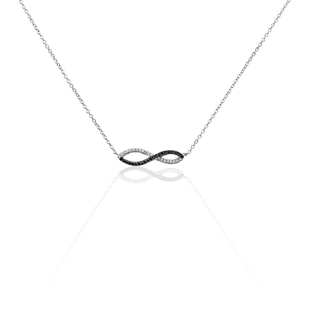 Collier Prudentia Argent Blanc Oxyde De Zirconium