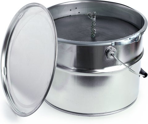 Rustik Lys in pot Browyn zwart D 26 H 22 cm