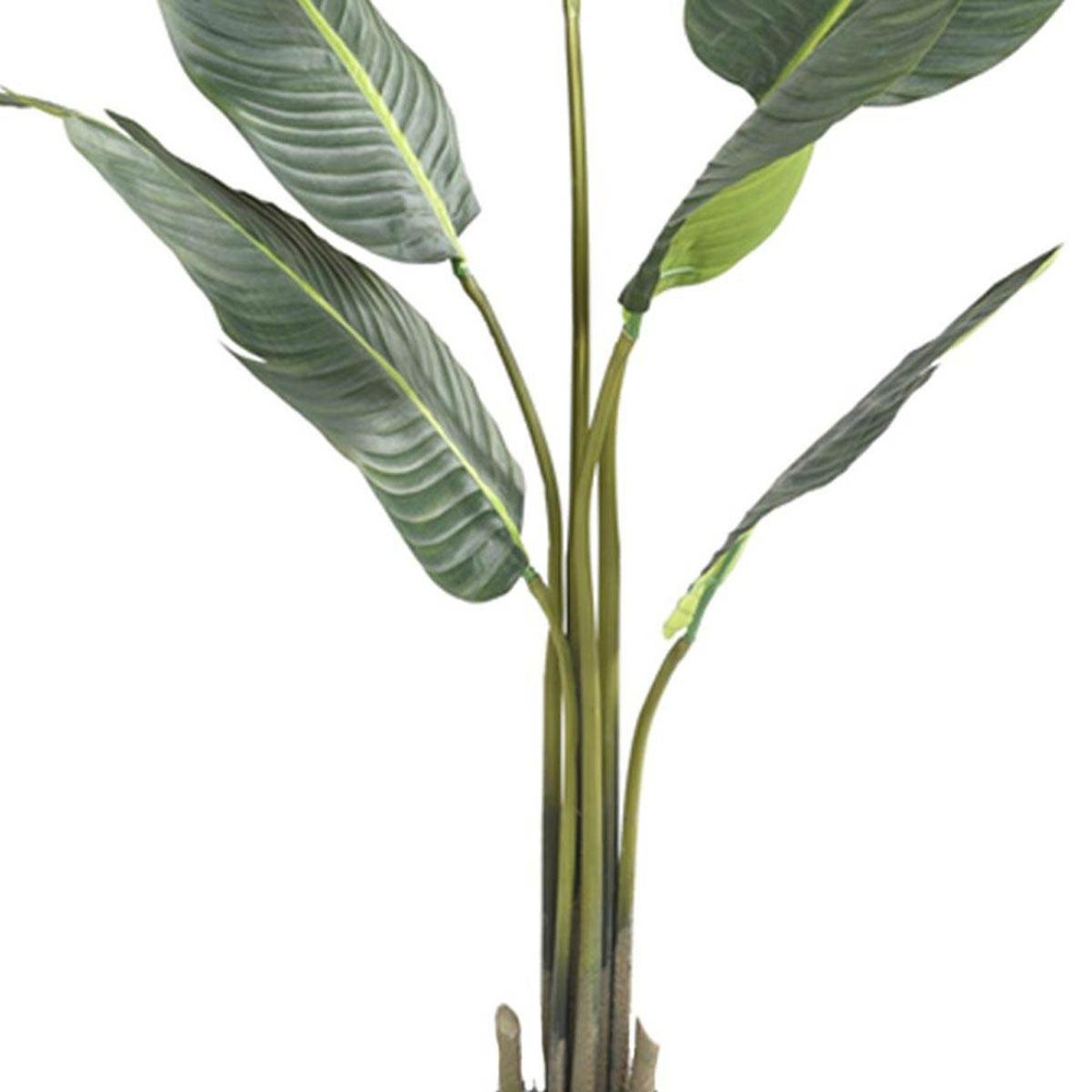Palmier arbre du voyageur artificiel h 195 cm en pot 10 feuilles