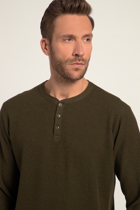 Strickhenley, Pullover, Langarm, Strukturstrick, Rundhals, bis 8 XL