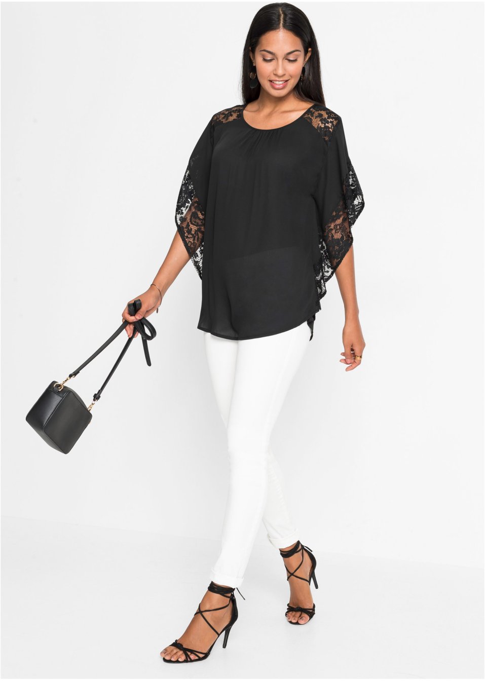 Blouse avec détails en dentelle