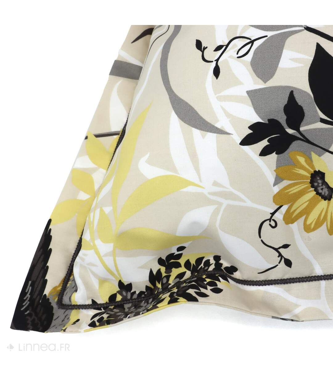 Parure de lit 300x240 cm percale coton ASIA Beige 3 pièces