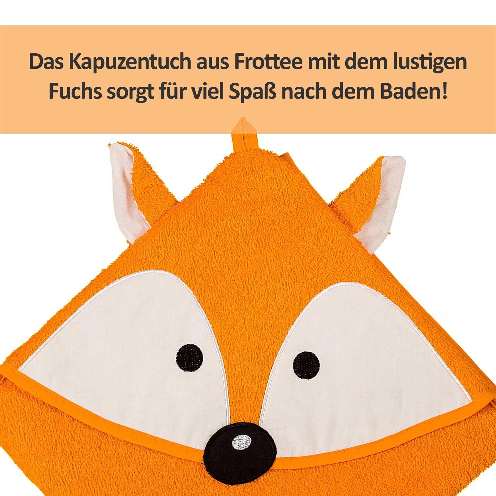 Smithy Kapuzenhandtuch FUCHS 100 x 100 cm orange