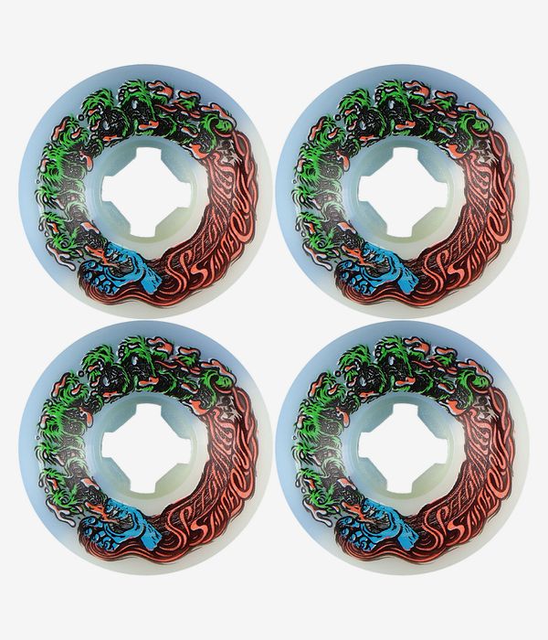 Santa Cruz Hairballs 50-50 Slime Balls Rollen (white blue) 53mm 95A 4er Pack