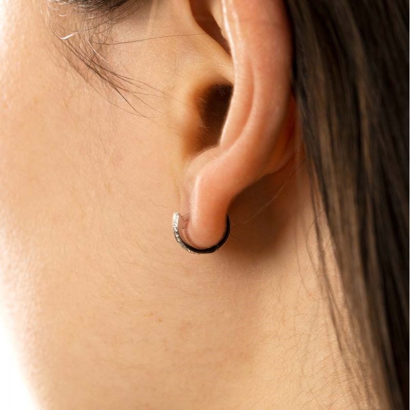 Boucles d'oreilles Or Blanc et Diamant