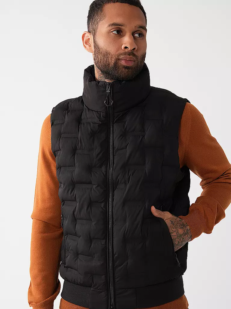 REPLAY Steppgilet  schwarz