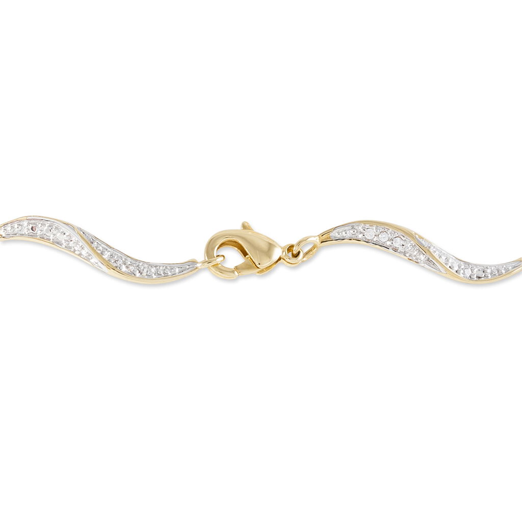 Bracelet Caralia Plaqué Or Jaune Oxyde De Zirconium