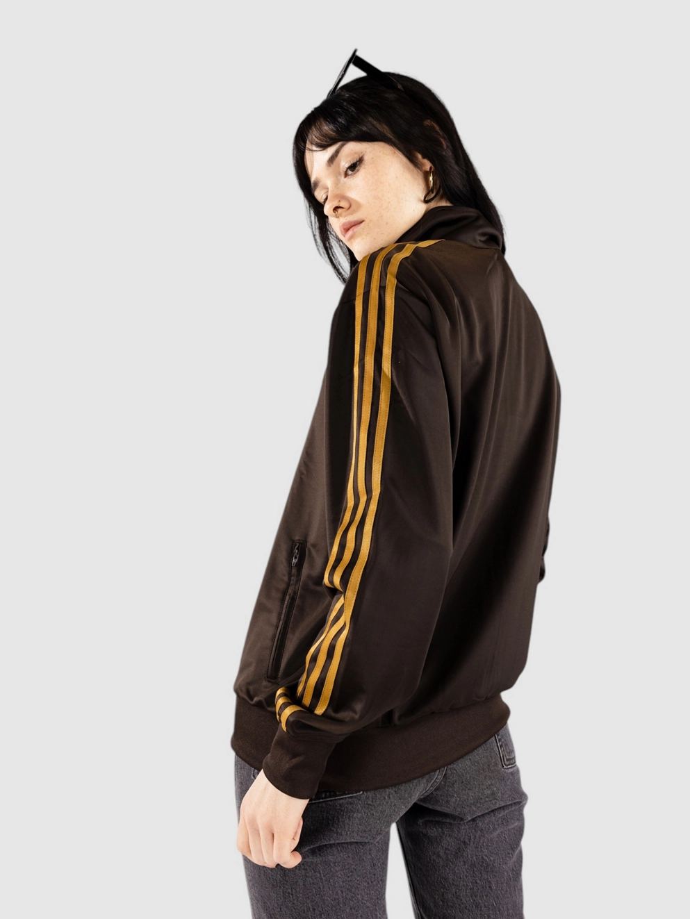 adidas Originals Firebird Loose Track Jacket dbrown/prebro