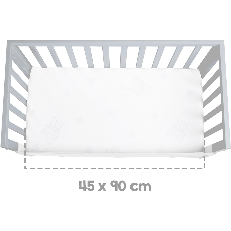 roba Stuben- und Beistellbett safe asleep® 3 in 1 taupe + Matratze