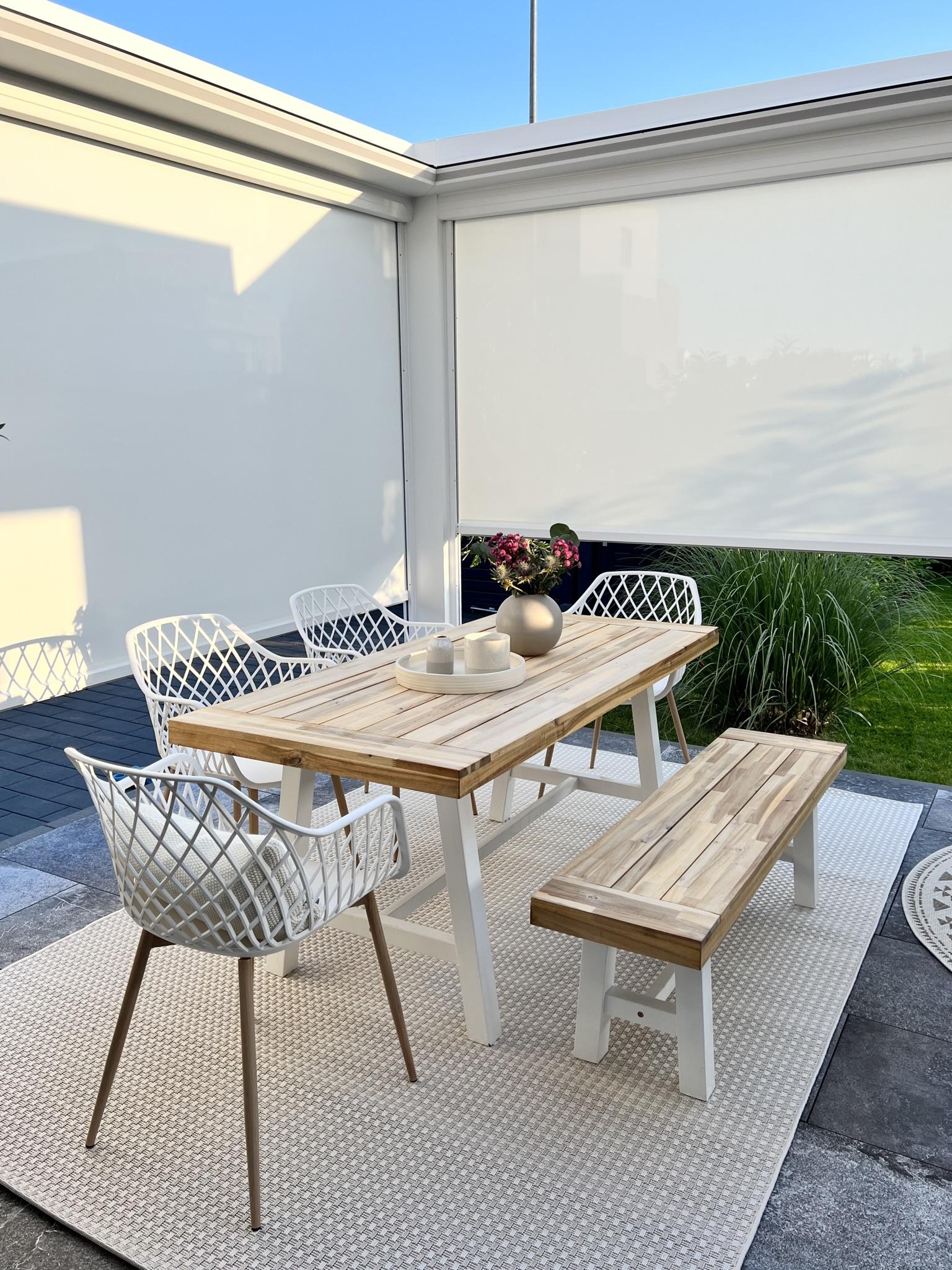 Tuinset 6-zits SCANIA Acaciahout Wit