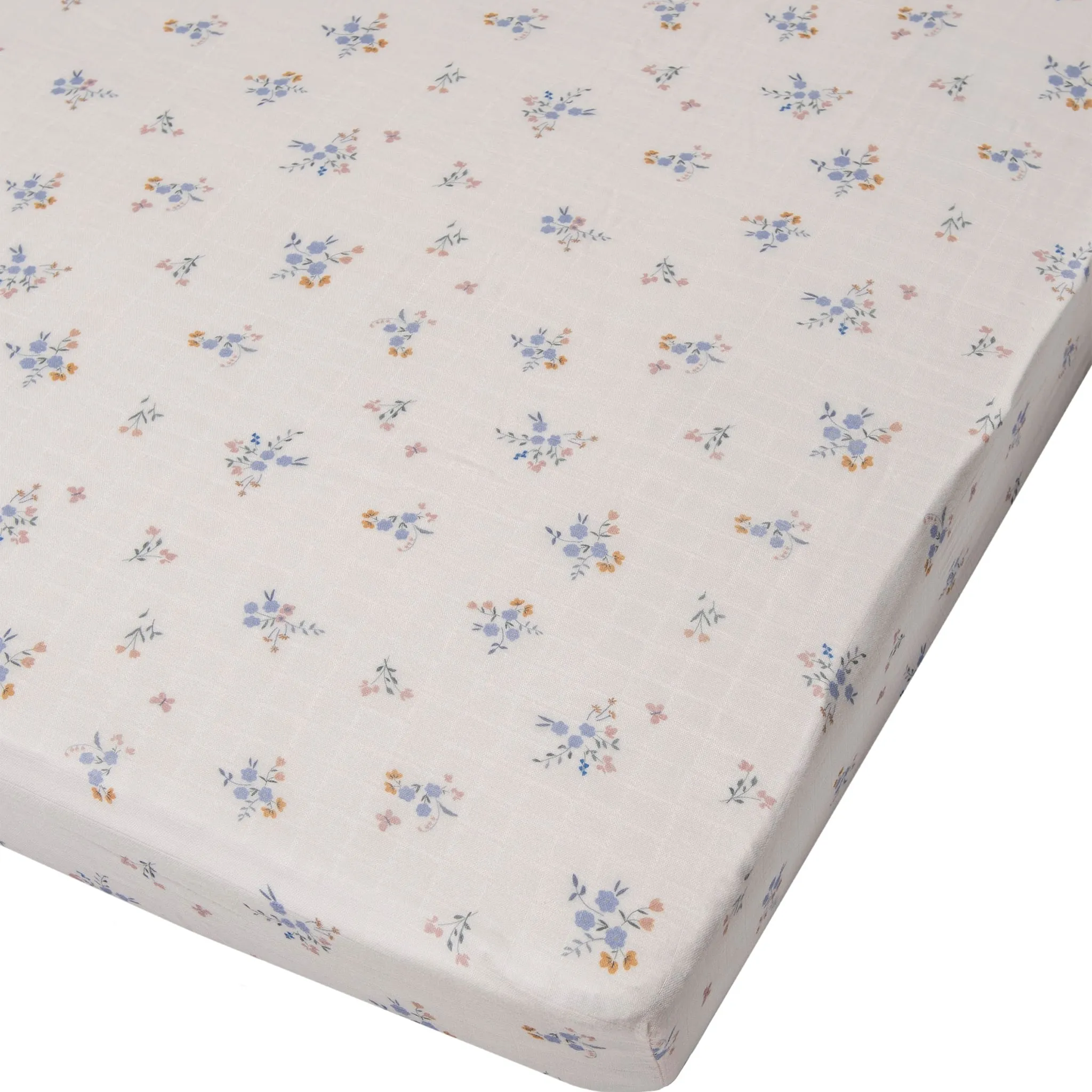 Loulou Lollipop Drap Contour pour Lit de Bébé - Mousseline Bambou Ditsty
