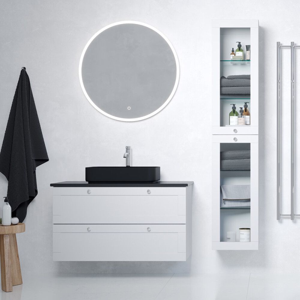 RUNDT SPEIL MED LEDRAMME CAMARGUE SKÄRGÅRD Ø80 CM