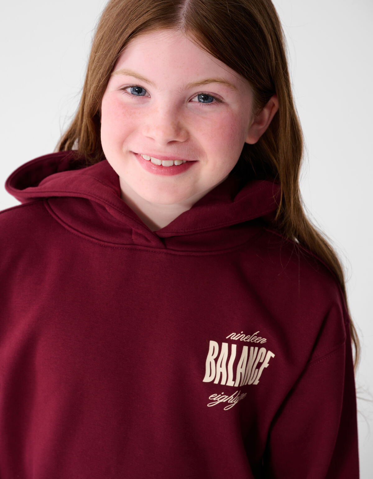 Loose Fit Artwork Hoodie Donkerrood