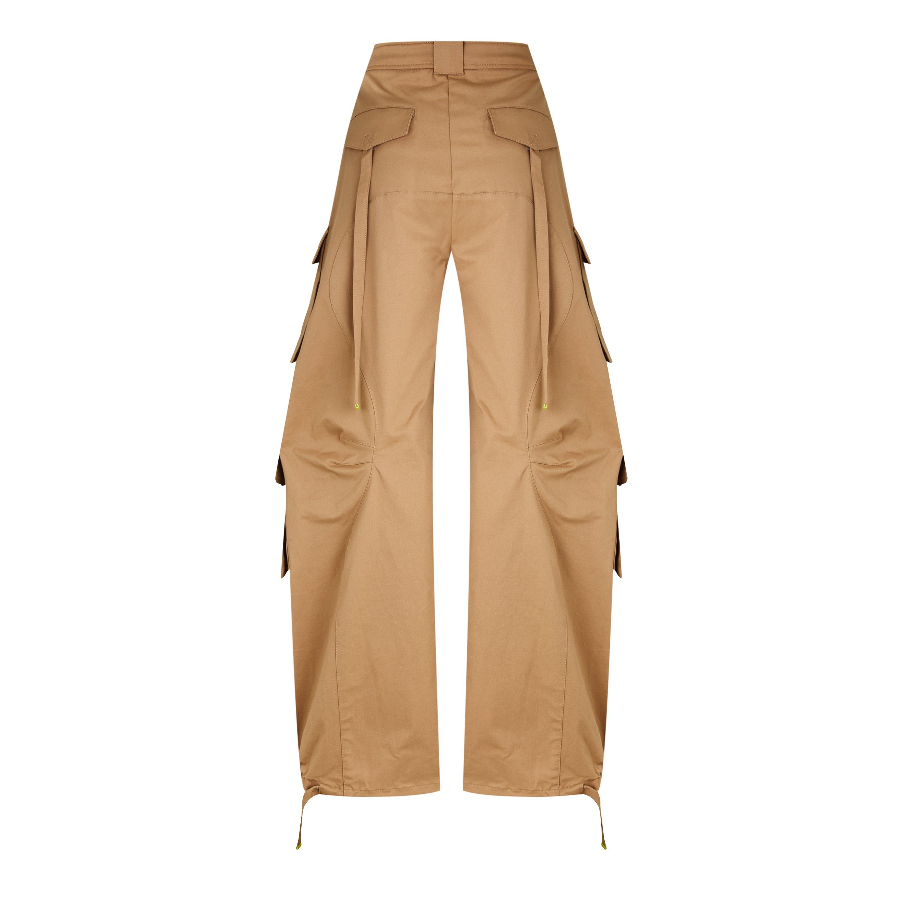 Off White Gabardine Cargo Trousers