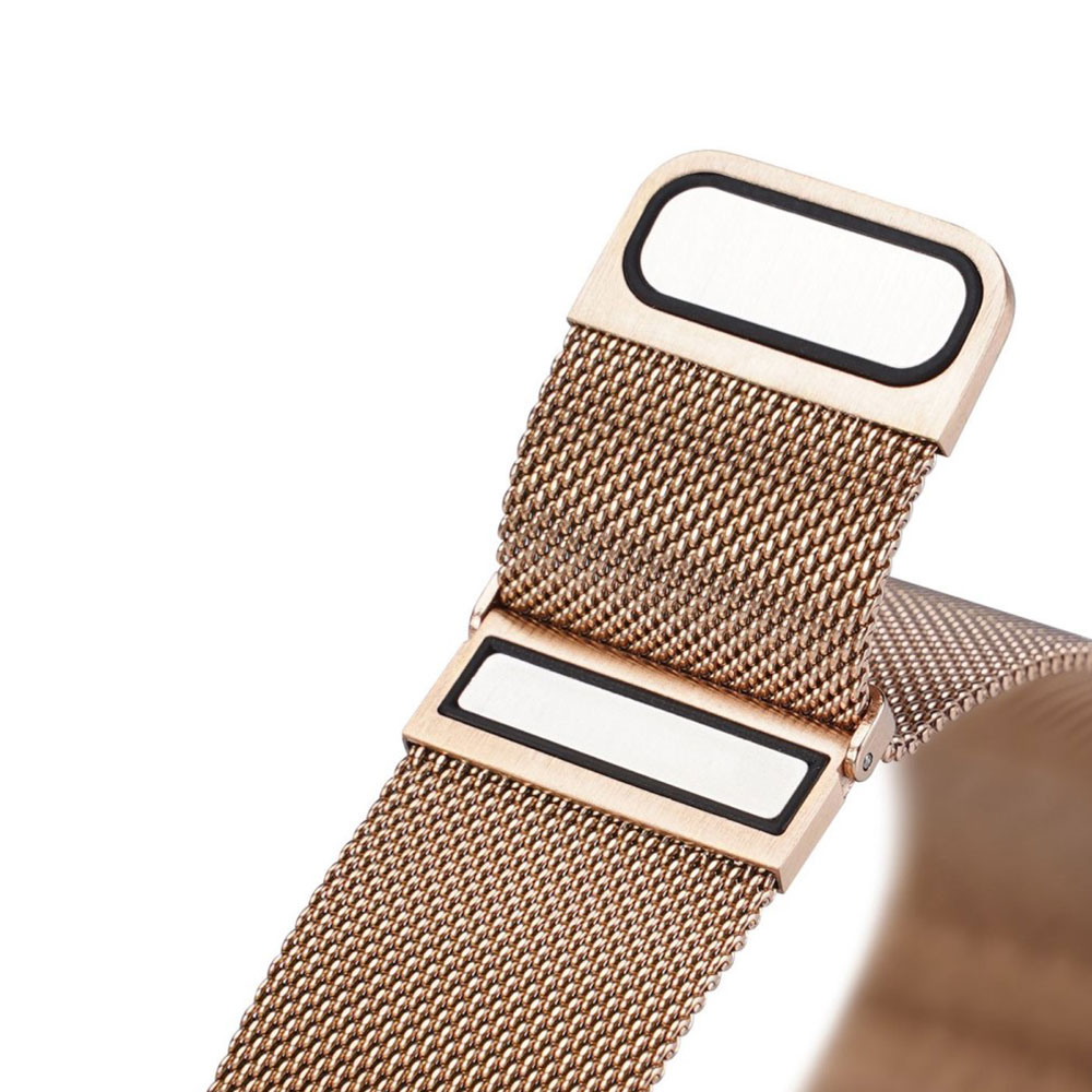 Garmin Vivoactive 6 Edelstahl Armband Milanaise (Gelenkumfang: 130-210mm) - Roségold